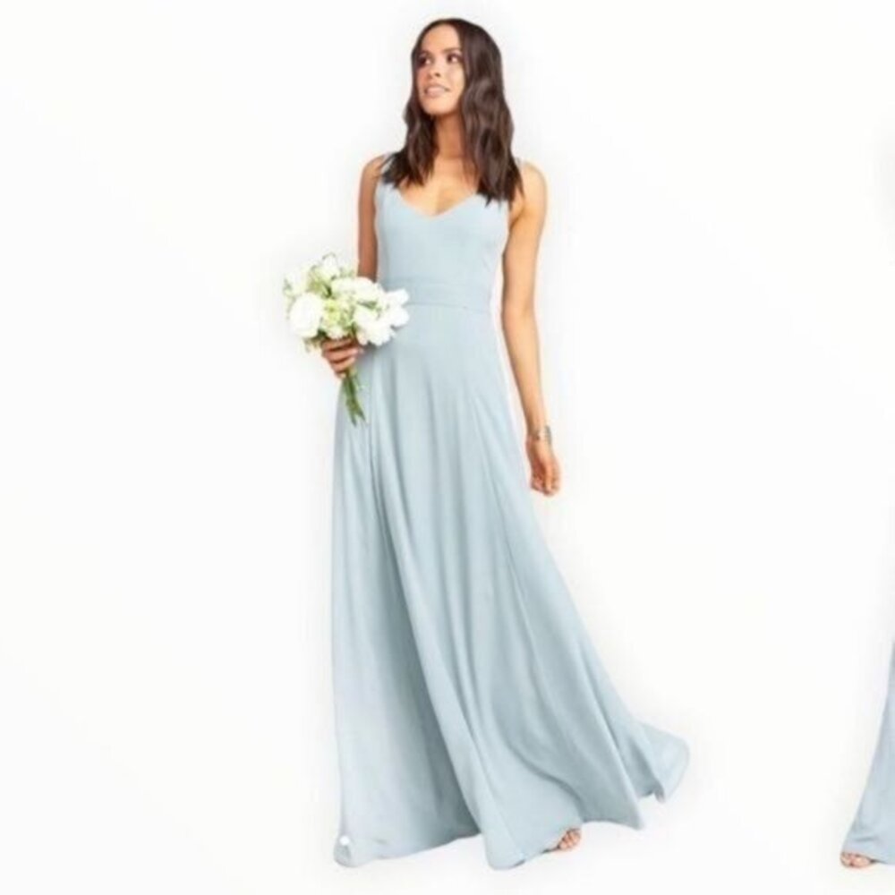 Show Me Your Mumu Jenn Maxi Dress Silver Sage Crisp - New Without Tags